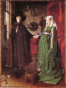 Jan Van Eyck The couple Arnolfinis brollop oil painting